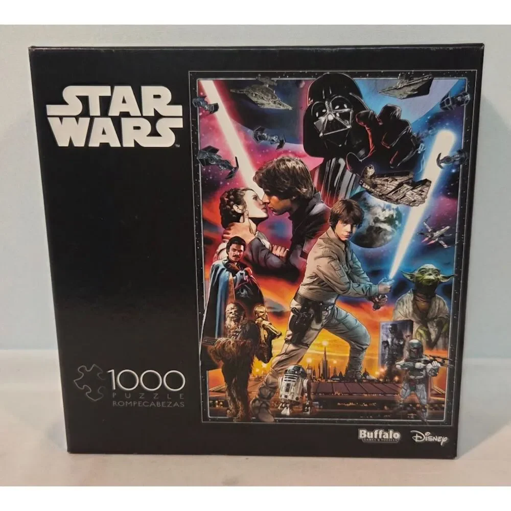 Star Wars 1000 Piece Puzzle Buffalo Games Disney Photomosaic - unopened